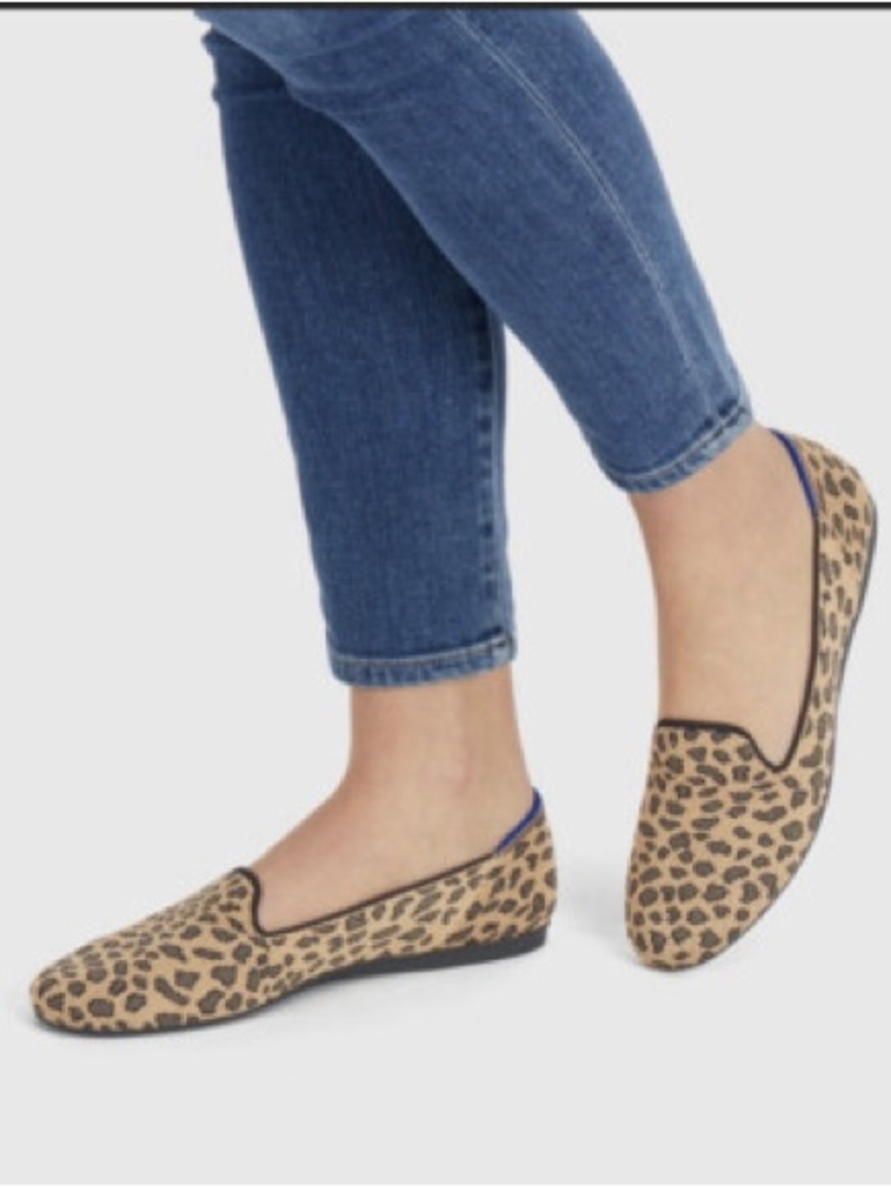 New Rothys Spotted Leopard Animal Print Loafers Sz 8.5